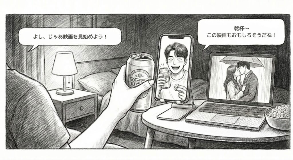 日韓カップル 遠距離 デートの新定番!Teleparty(テレパ)でソウル-東京「0m映画館」を作る方法(第6話) - 미나로그 6화 03 일본어 1 日韓カップル 遠距離 デートの新定番!Teleparty(テレパ)でソウル-東京「0m映画館」を作る方法(第6話) 11