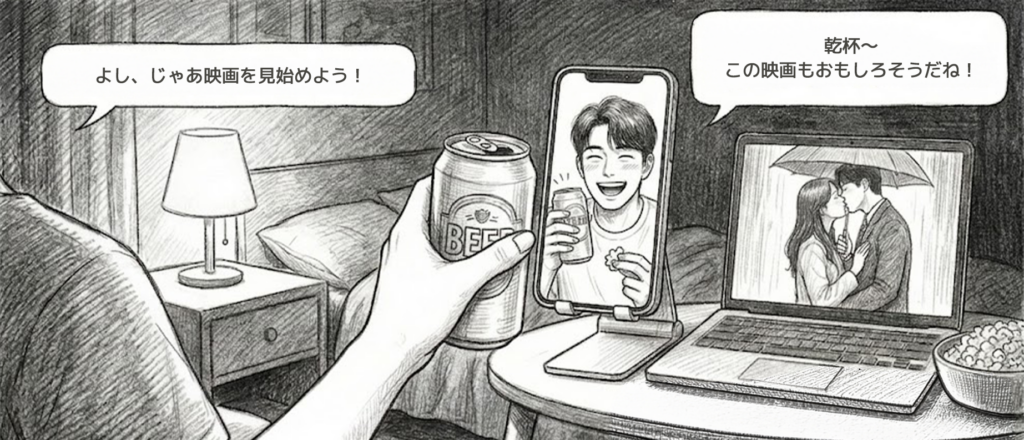 日韓カップル 遠距離 デートの新定番！Teleparty（テレパ）でソウル－東京「0m映画館」を作る方法（第6話）