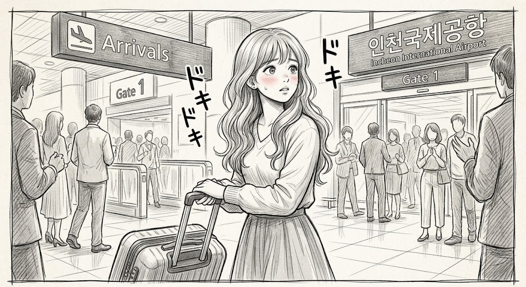 【日韓カップル ソウルデート】彼のホームへ!激辛の洗礼と漢江の夜(第15話) - 미나 16 1 日韓カップル ソウルデート 、韓国空港で再会して抱擁する韓日カップルの感動的な瞬間