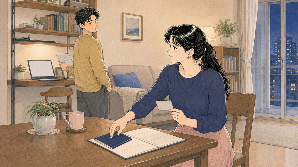 F-6 在留期間延長|必要書類・申請時期・注意点【2026年】MISSION 25 - image 109 F-6在留期間延長の書類を夫婦で確認する日本人女性