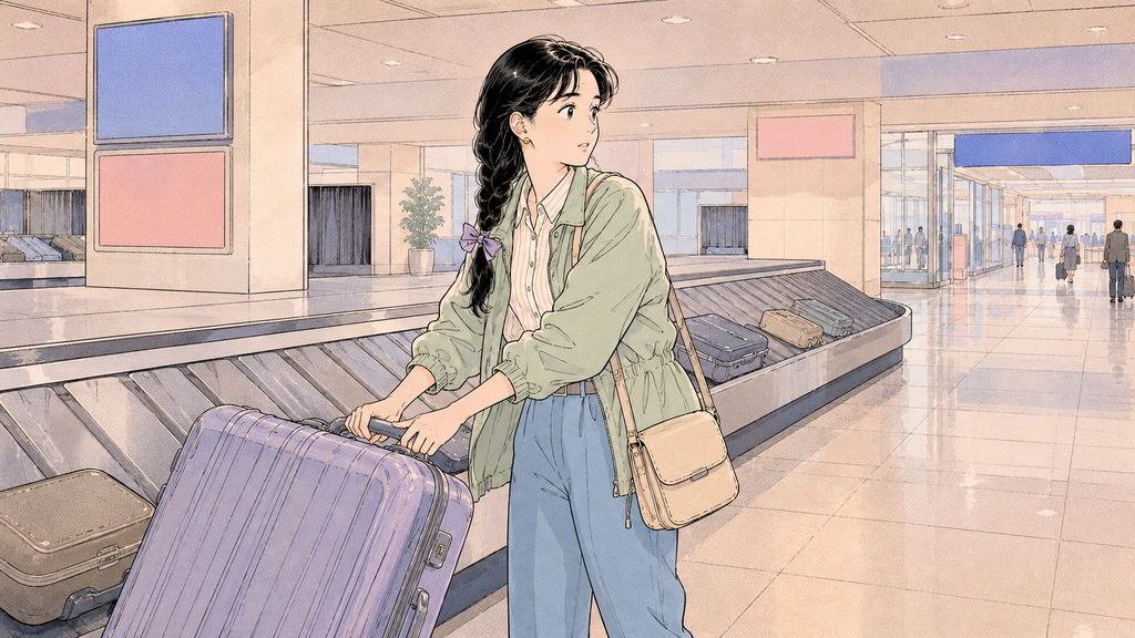 韓国留学の初日|空港到着から宿所・通信・交通までの準備 MISSION 09 - image 30 韓国の空港で荷物を受け取り初めて到着ロビーへ出る場面
