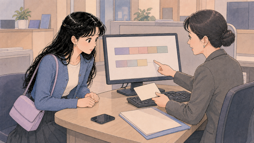 韓国で外国人が携帯契約|本人認証・銀行口座までの準備方法 MISSION 12 - image 51 韓国の通信会社窓口で英字氏名の不一致を修正する場面
