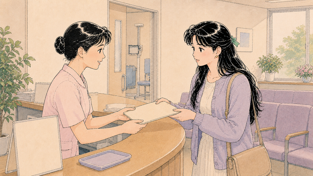 韓国H-1ビザの必要書類|残高証明・保険・活動計画書まで解説 MISSION 03 - image 61 日本の銀行窓口で韓国ワーホリ申請用の残高証明書を受け取る日本人女性