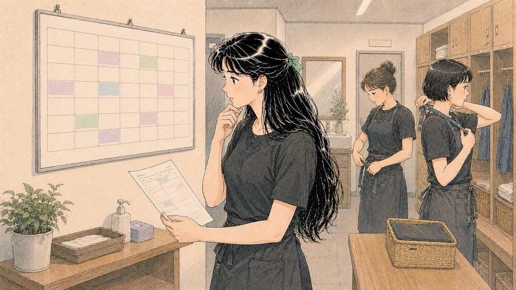 韓国の週休手当とは?外国人にもわかる条件・計算方法を解説 MISSION 15 - image 79 1024x576 1 韓国ワーホリでアルバイトの週間シフトと契約時間を確認する日本人女性