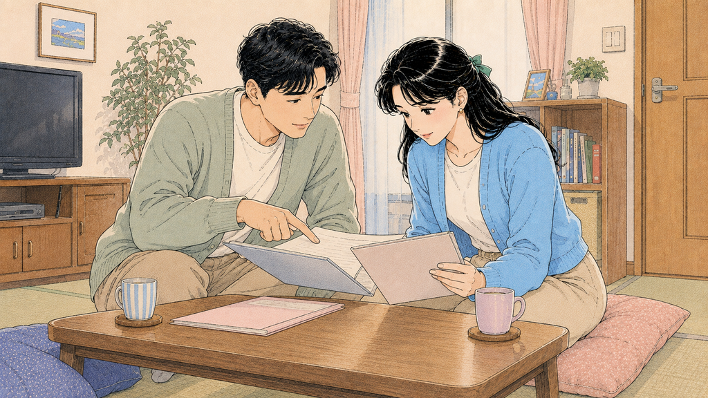 日韓の婚姻届はどっちが先?日本・韓国の結婚手続きの順番【2026年】MISSION 01 - image 85 日韓の婚姻届を日本から準備する日本人女性と韓国人配偶者